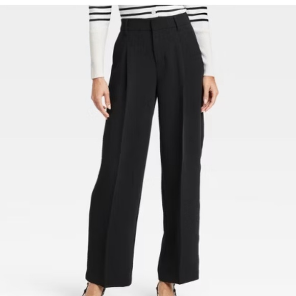 a new day Pants - Target A New Day Black Trousers Elastic Waist - Size 4Long